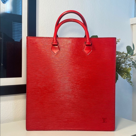Louis Vuitton Handbags - Louis Vuitton Vintage Red Epi Leather Sac Plat GM